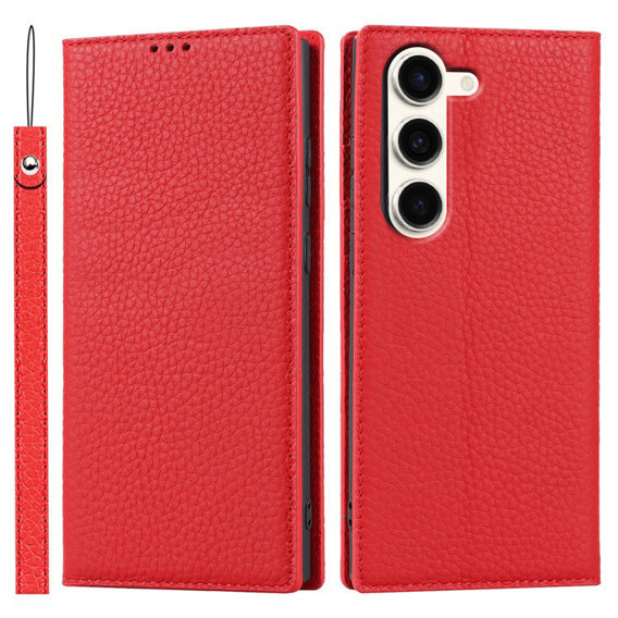 Δερμάτινη θήκη για Samsung Galaxy S23, ERBORD Grain Leather, κόκκινη