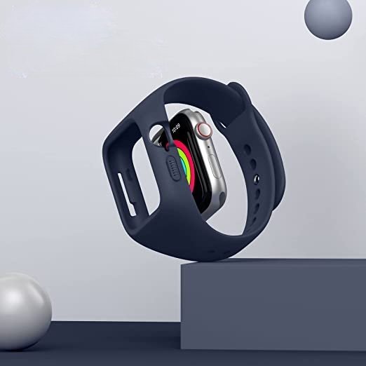 Ζώνη + θήκη Suritch για Apple Watch 4/5/6/7/8/SE 44/45mm, ναυτικό μπλε