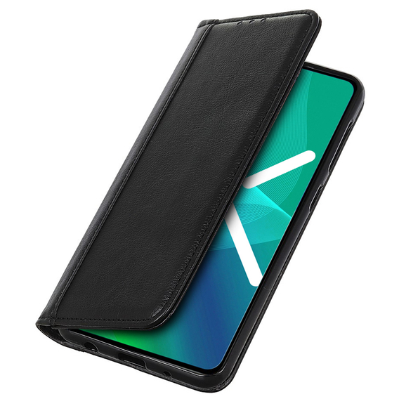 Θήκη για Huawei Nova 9, Wallet Litchi Leather, μαύρη