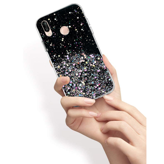 Θήκη για Huawei P20 Lite, Glittery, μαύρη