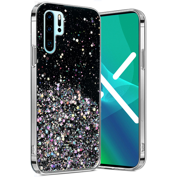 Θήκη για Huawei P30 Pro, Glittery, μαύρη