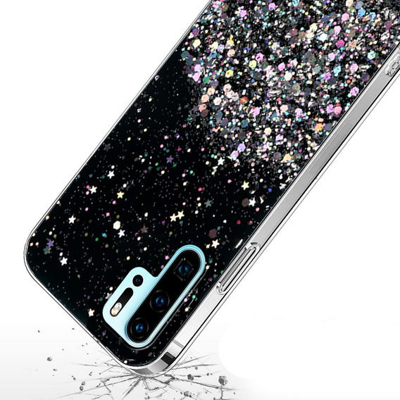 Θήκη για Huawei P30 Pro, Glittery, μαύρη