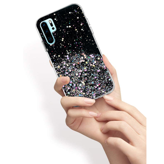 Θήκη για Huawei P30 Pro, Glittery, μαύρη