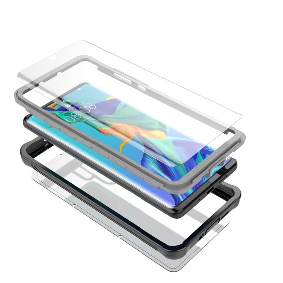 Θήκη για Huawei P30 Pro, Shockproof, με μεμβράνη, μαύρη