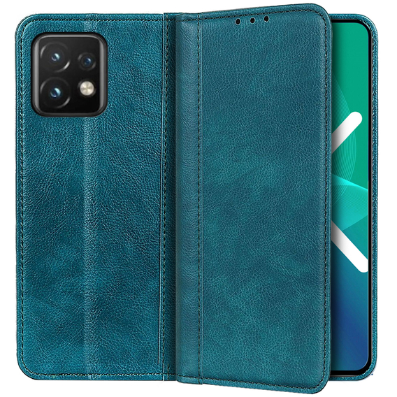 Θήκη για Motorola Edge 40 Pro 5G, Wallet Litchi Leather, πράσινη