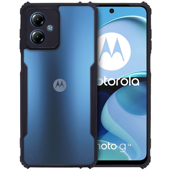 Θήκη για Motorola Moto G14, AntiDrop Hybrid, μαύρη