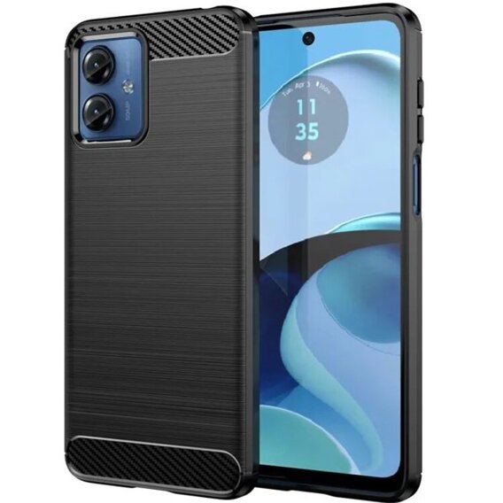 Θήκη για Motorola Moto G14, Carbon, μαύρη