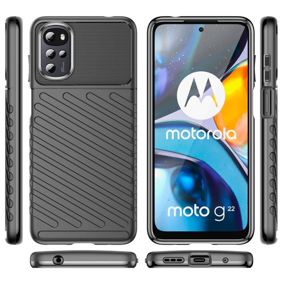 Θήκη για Motorola Moto G22, Thunder, μαύρη