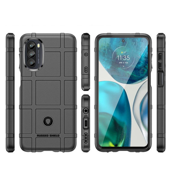 Θήκη για Motorola Moto G52 / G82 5G, Rugged Shield, μαύρη