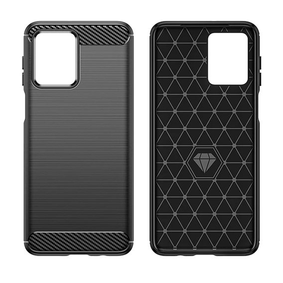 Θήκη για Motorola Moto G54 5G, Carbon, μαύρη