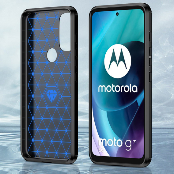 Θήκη για Motorola Moto G71 5G, Carbon, μαύρη