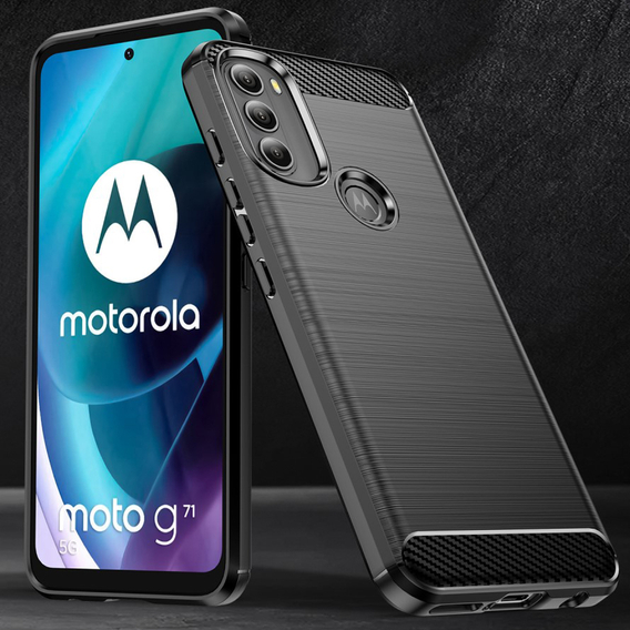 Θήκη για Motorola Moto G71 5G, Carbon, μαύρη