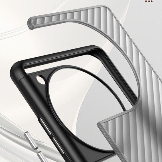 Θήκη για OnePlus 12 5G, Fusion Twill Stripe, διαφανής / μαύρη