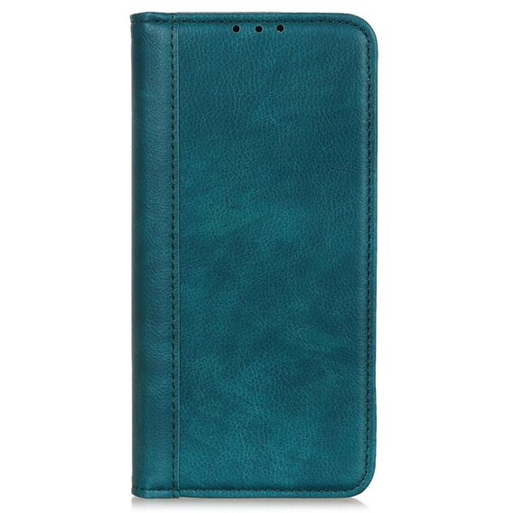 Θήκη για OnePlus 12 5G, Wallet Litchi Leather, πράσινη