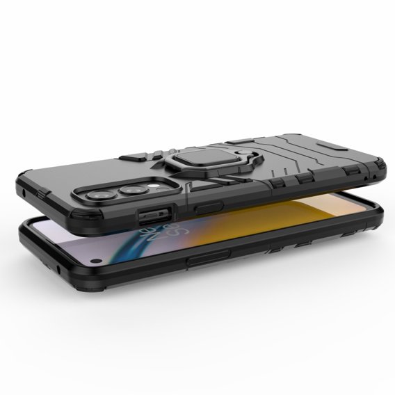 Θήκη για OnePlus Nord 2 5G, Kickstand Ring, μαύρη