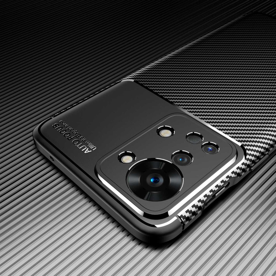 Θήκη για OnePlus Nord 2T 5G, Carbon Gel Case, μαύρη