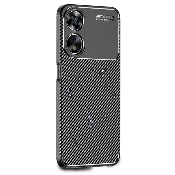 Θήκη για Oppo A78 5G, Carbon Gel, μαύρη