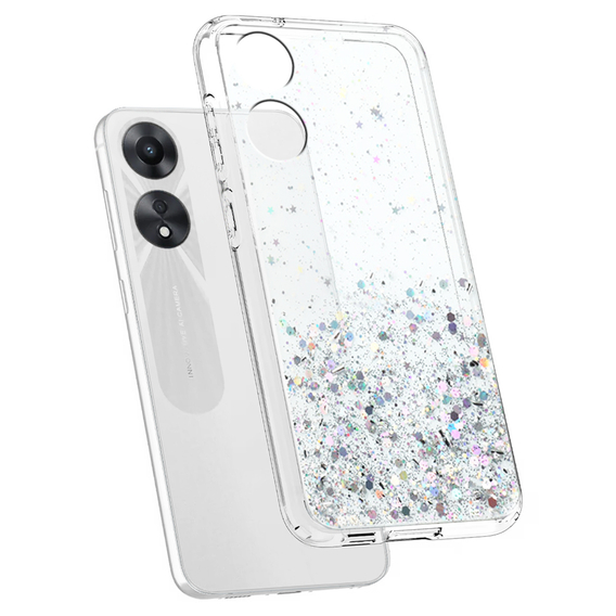 Θήκη για Oppo A78 5G, Glittery, διαφανής