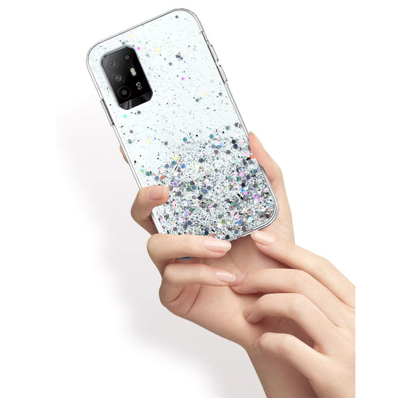 Θήκη για Oppo Reno5 Z / F19 Pro Plus, Glittery, διαφανής