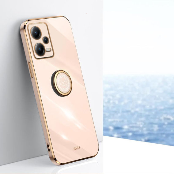 Θήκη για POCO X5 Pro 5G, Electro Ring, ροζ rose gold