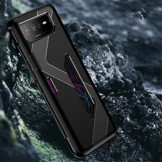 Θήκη για ROG Phone 6 5G, Carbon Gel, μαύρη