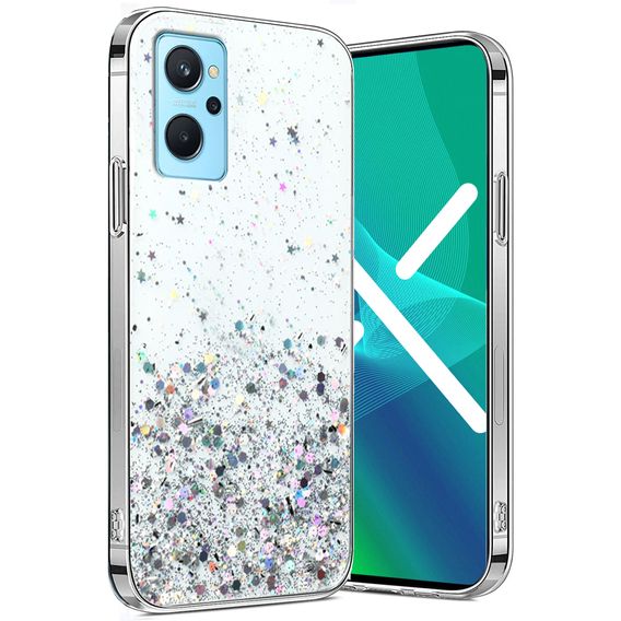 Θήκη για Realme 9i / Oppo A96, Glittery, ασημένια