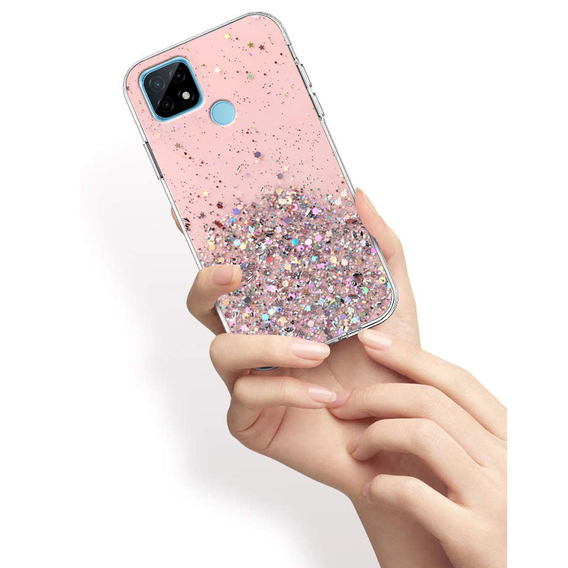 Θήκη για Realme C21, Glittery, ροζ