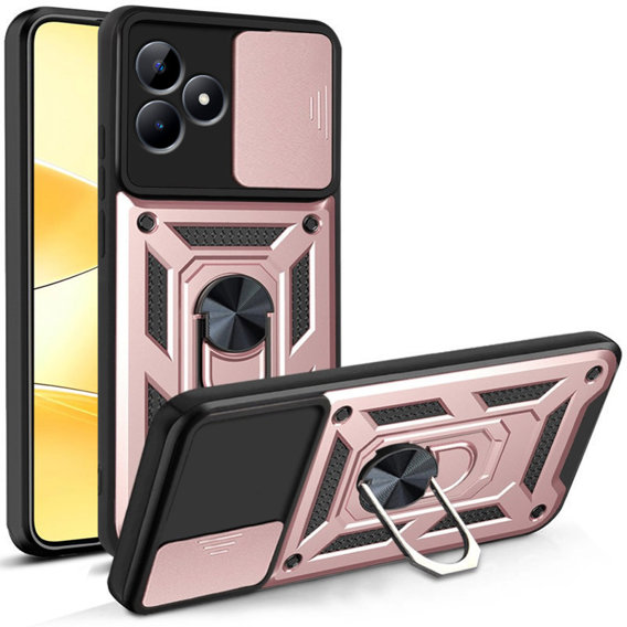 Θήκη για Realme C51, CamShield Slide, ροζ rose gold