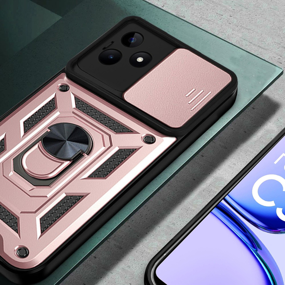 Θήκη για Realme C53 4G, CamShield Slide, ροζ rose gold