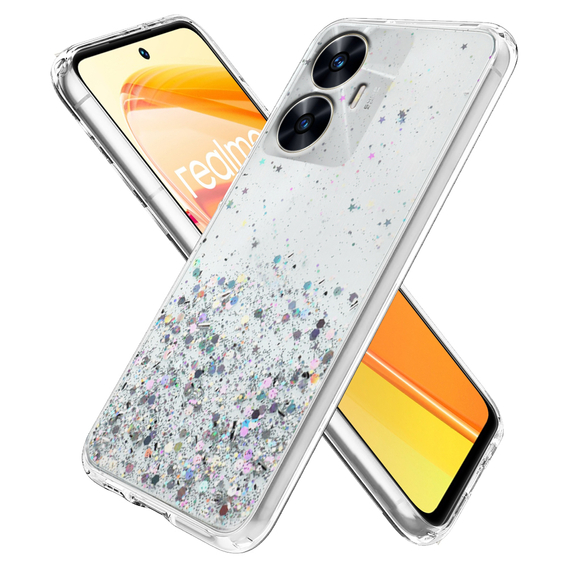 Θήκη για Realme C55, Glittery, διαφανής