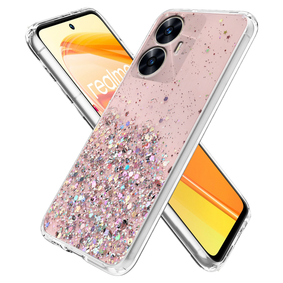 Θήκη για Realme C55, Glittery, ροζ