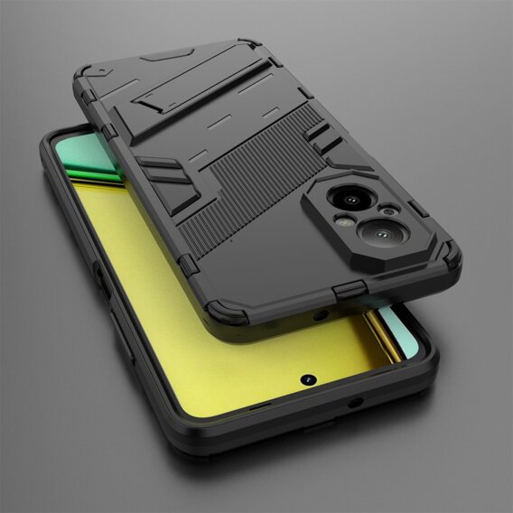 Θήκη για Realme C67, Military kickstand, μαύρη