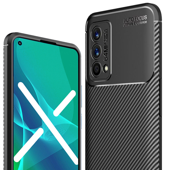 Θήκη για Realme GT Master Edition, Carbon Gel, μαύρη