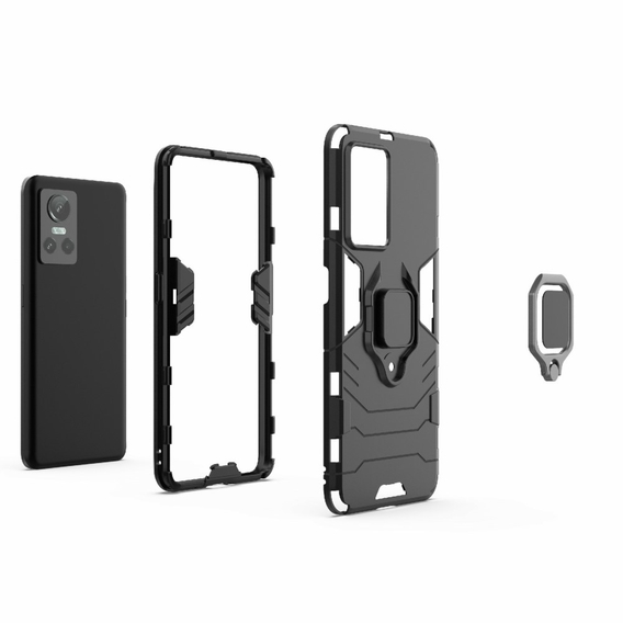 Θήκη για Realme GT Neo 3, Kickstand Ring, μαύρη