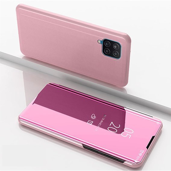 Θήκη για Samsung Galaxy A12 / M12 / A12 2021, Clear View, ροζ rose gold