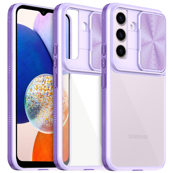 Θήκη για Samsung Galaxy A14 4G/5G, Slide Camera, μωβ