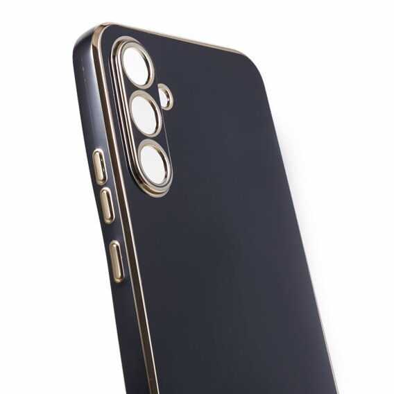 Θήκη για Samsung Galaxy A15, Glamour CamShield, μαύρο + γυαλί 9H