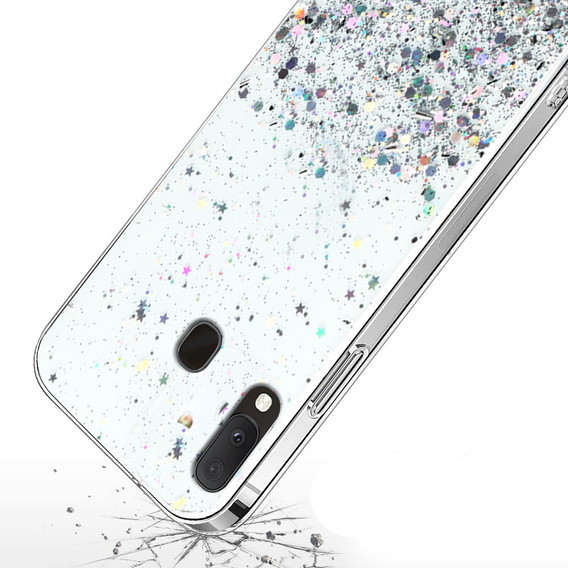 Θήκη για Samsung Galaxy A20E, Glittery, διαφανής