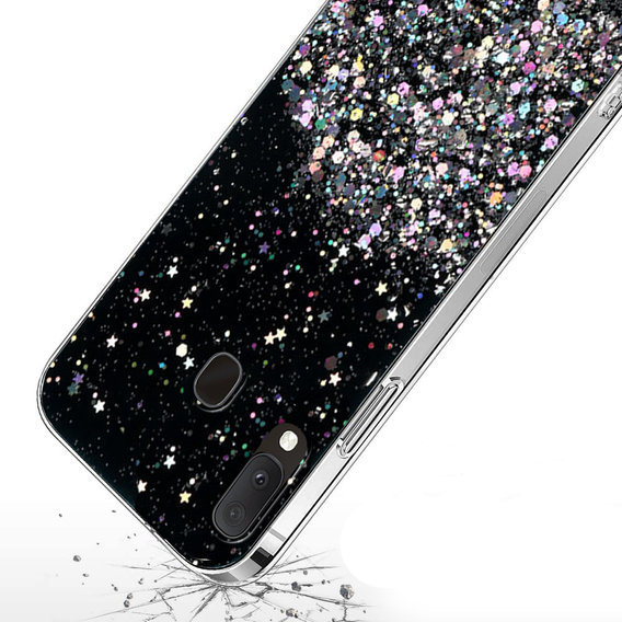 Θήκη για Samsung Galaxy A20E, Glittery, μαύρη