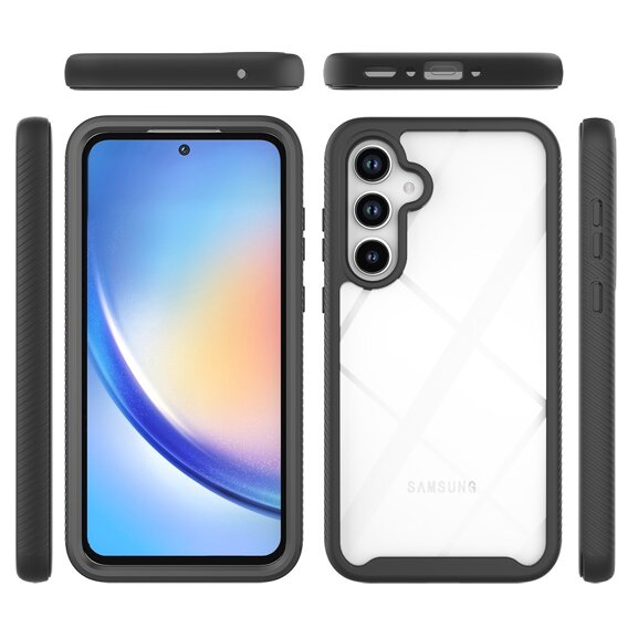 Θήκη για Samsung Galaxy A35 5G, Shockproof, με μεμβράνη, μαύρη