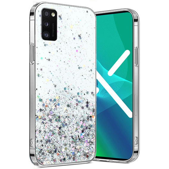 Θήκη για Samsung Galaxy A41, Glittery, διαφανής