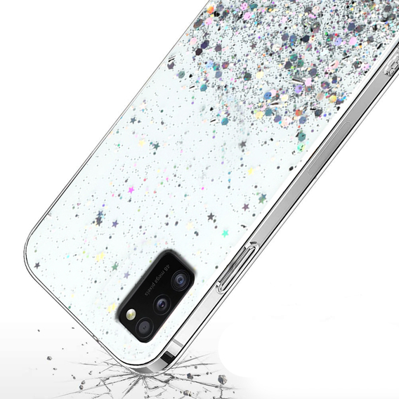 Θήκη για Samsung Galaxy A41, Glittery, διαφανής