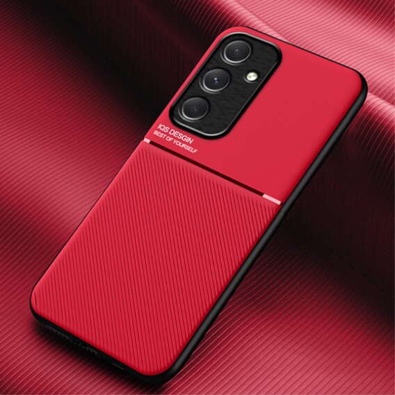 Θήκη για Samsung Galaxy A55 5G, με μαγνητική λαβή, κόκκινη