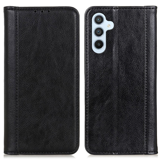 Θήκη για Samsung Galaxy A55 5G, Wallet Litchi Leather, μαύρη
