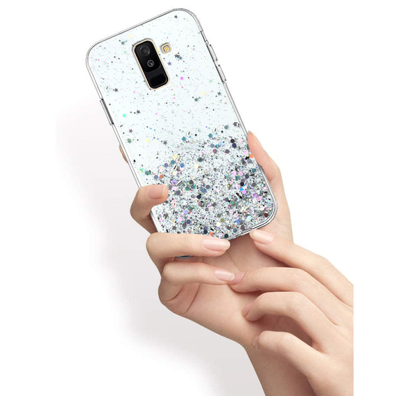 Θήκη για Samsung Galaxy A6 Plus 2018, Glittery, διαφανής