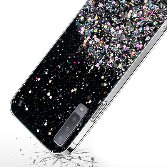 Θήκη για Samsung Galaxy A7 2018, Glittery, μαύρη