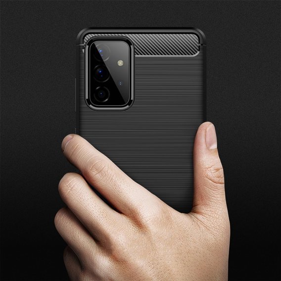 Θήκη για Samsung Galaxy A72 5G / A72 LTE, Carbon, μαύρη