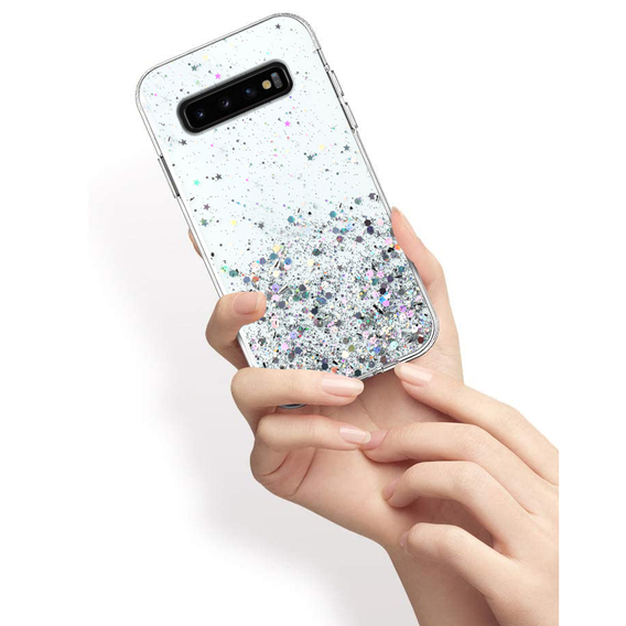 Θήκη για Samsung Galaxy S10 Plus, Glittery, διαφανής