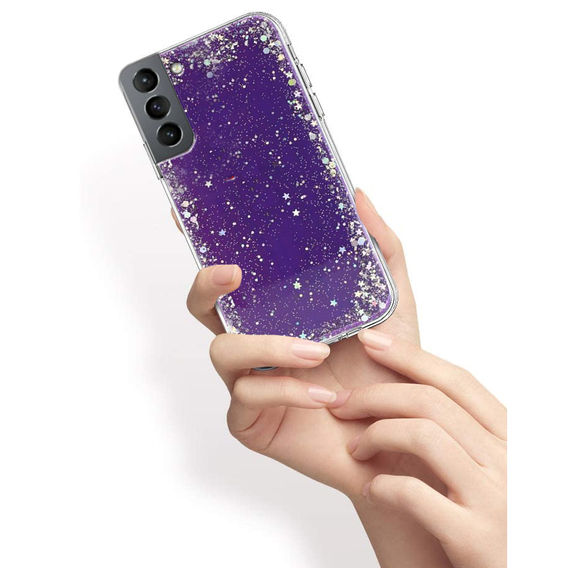 Θήκη για Samsung Galaxy S21, Glittery, μωβ