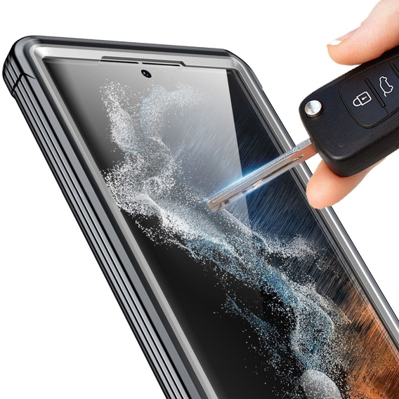Θήκη για Samsung Galaxy S24 Ultra, Shockproof, με μεμβράνη, μαύρη